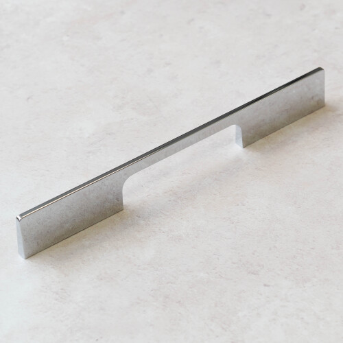 Polished Chrome Square Slim Kitchen Cabinet Pull Handle 224mm 1