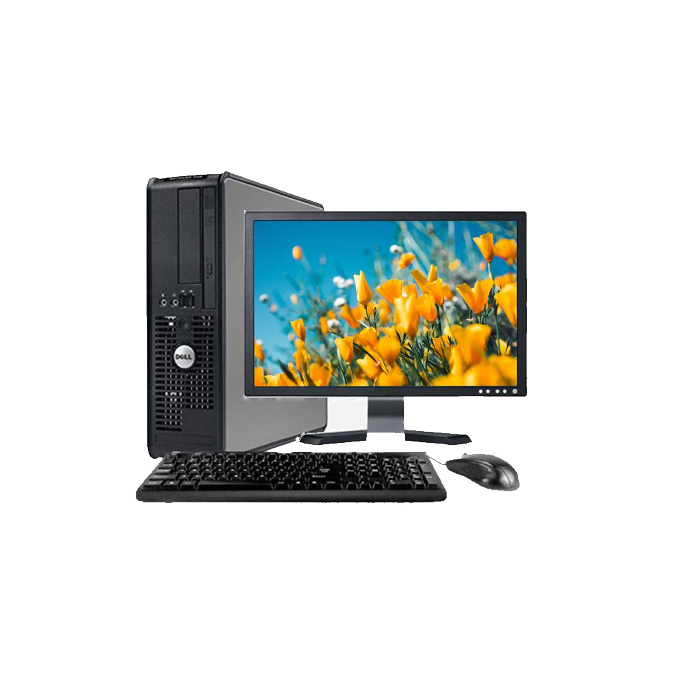 FCS FAST DELL BUNDLE COMPUTER TOWER PC SET SYSTEM QUADCORE 8GB 1TB 19" TFT