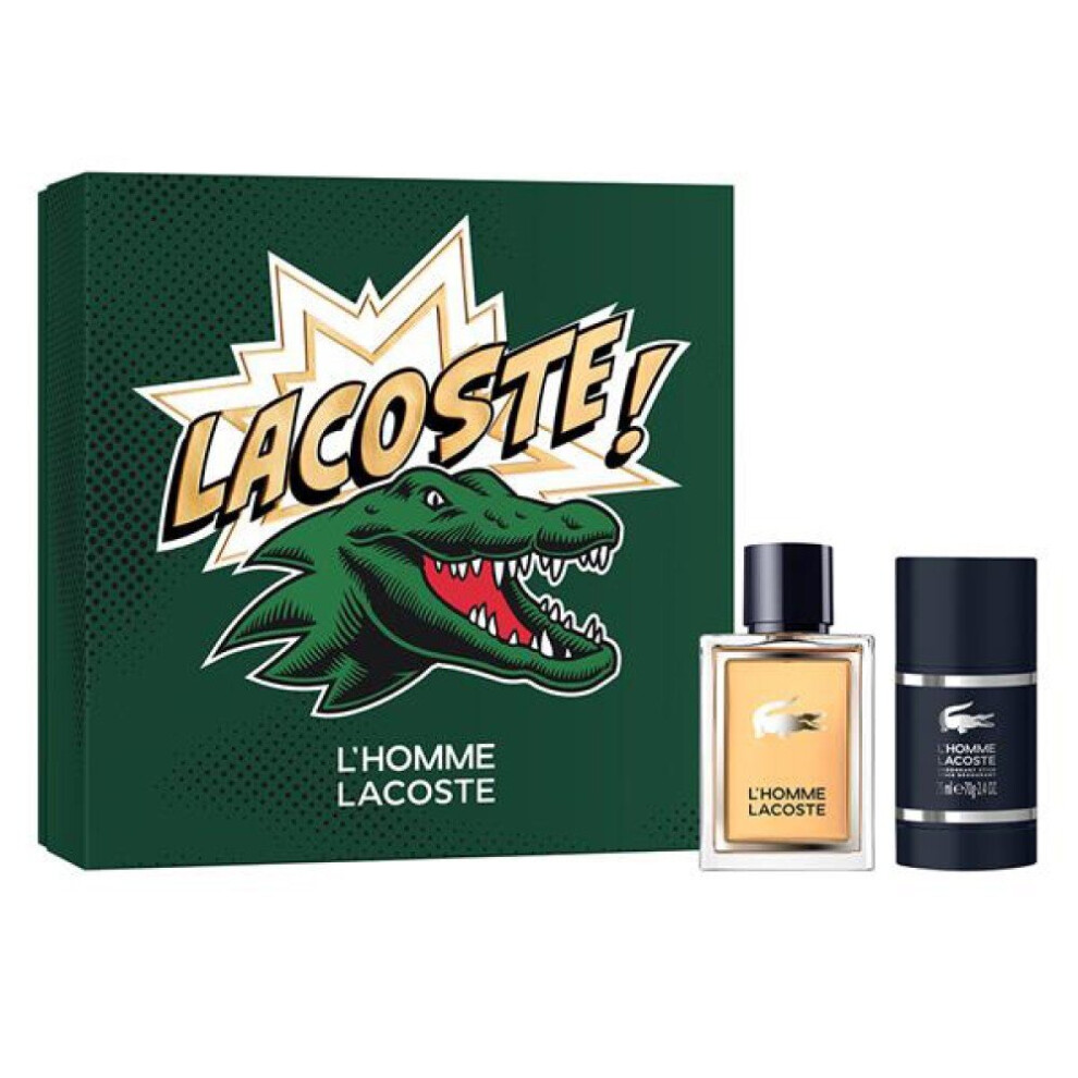 Lacoste L'Homme Gift Set; 50ml EDT Spray & 75ml Deodorant Spray