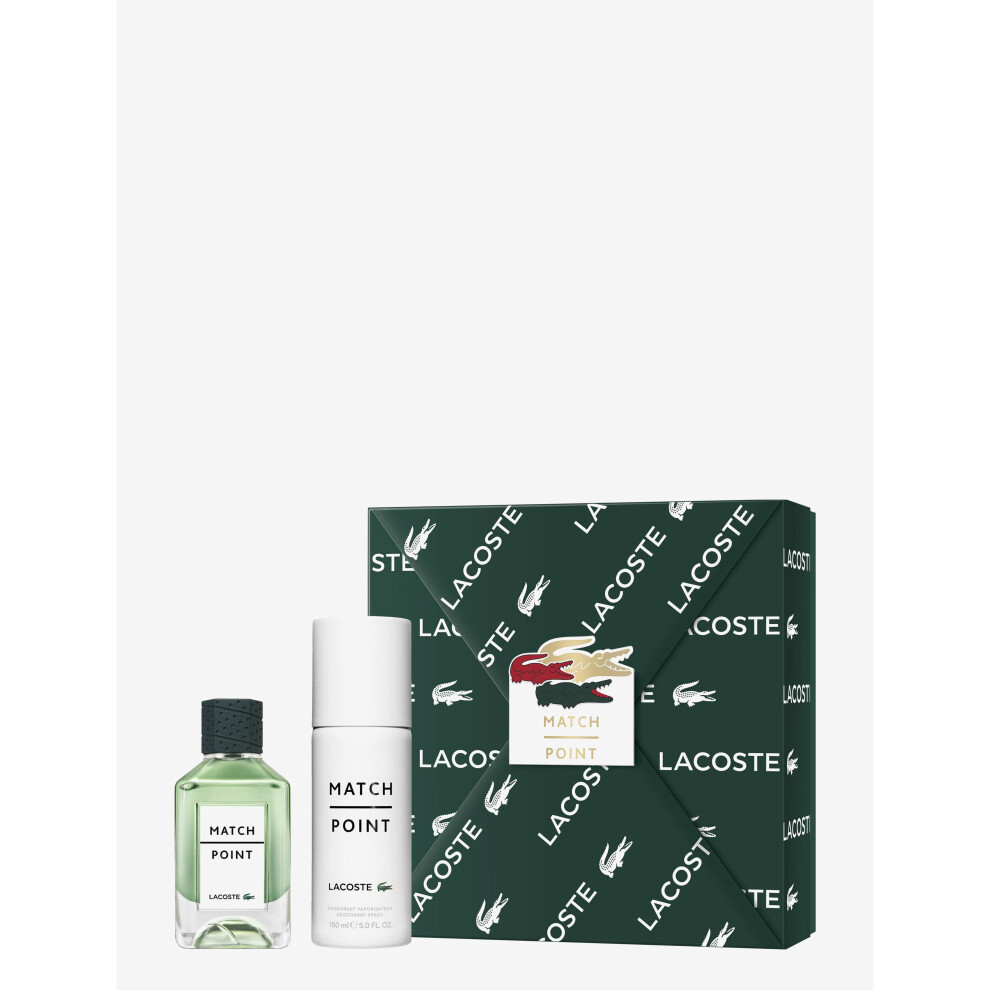 Lacoste Match Point Gift Set; 100ml EDT Spray & 150ml Deodorant Spray