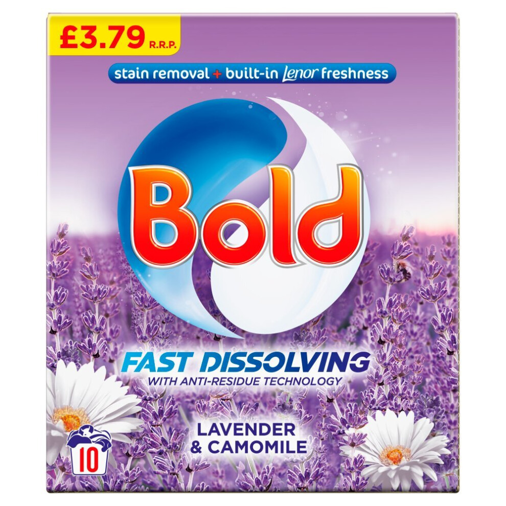 Bold Washing Powder Lavender & Camomile 10 Washes 650g ( Pack of 6 )