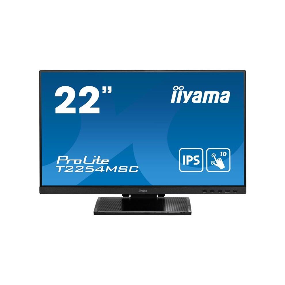 Iiyama Prolite T2254msc-B1ag - Led Monitor - 22" (21.5" Viewable) - Touchscreen - 1920 X 1080 Full Hd (1080P) @ 60 Hz