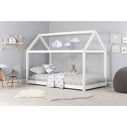 Birlea Montessori Kids Bed, Pine, White, 90cm 1
