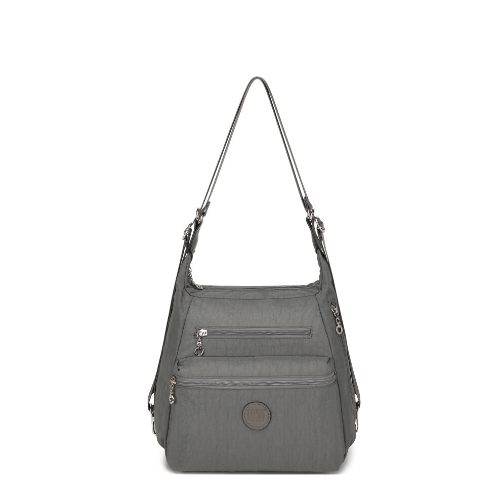 (Grey) Miss LuLu  Three Way Multipurpose Casual Shoulder Bag