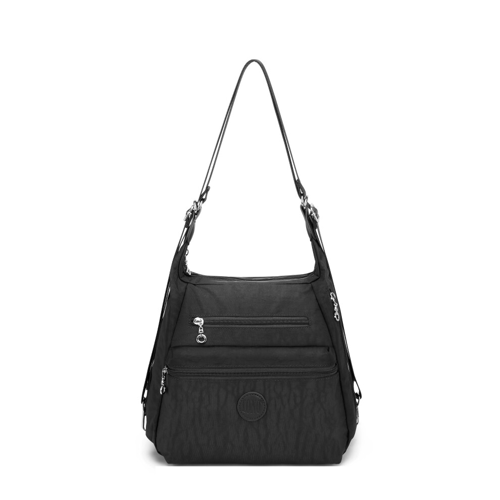 (Black) Miss LuLu  Three Way Multipurpose Casual Shoulder Bag