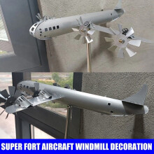( #2 30*30*7cm) Super Fortress Aircraft Wind Spinner Metal Windmill Outdoor Sculpture