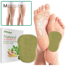 16Pcs Detox Foot Patches Natural Wormwood Body Cleansing Foot Pads Self Heating