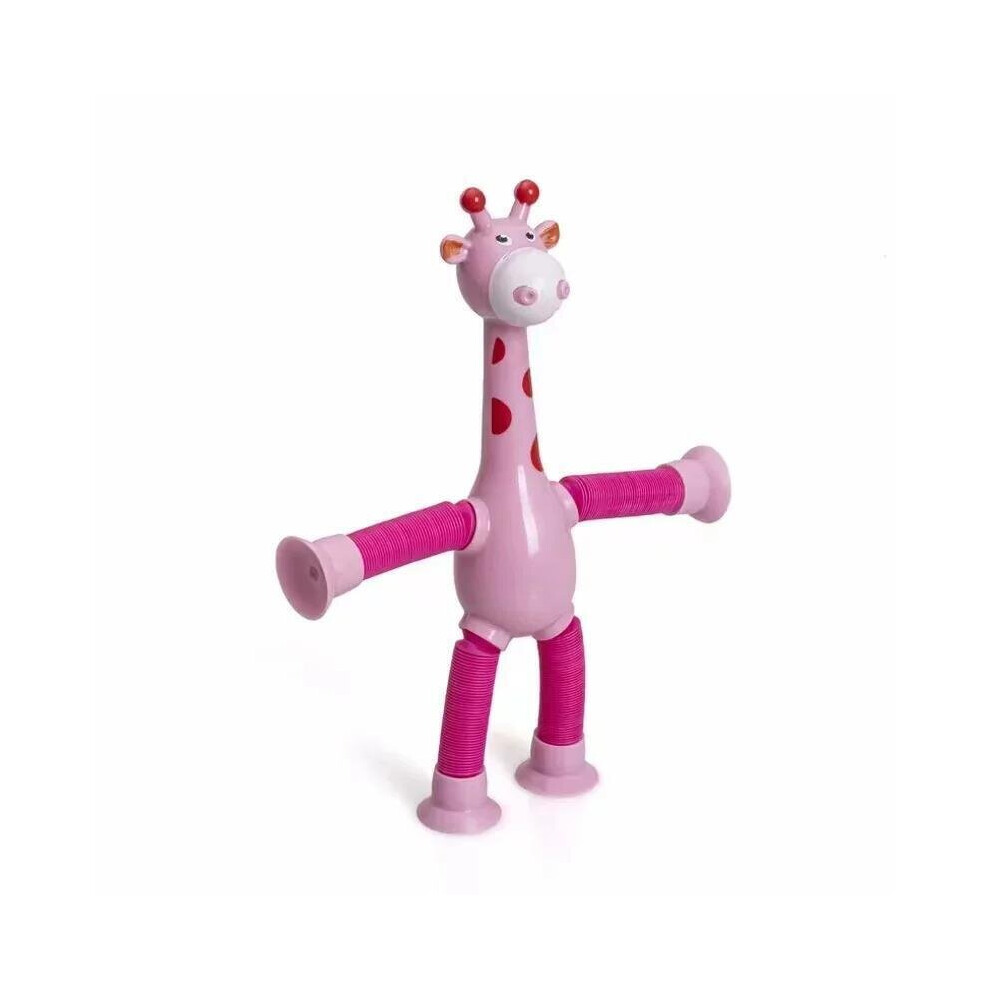 Photos - Other Toys  Telescopic Suction Cup Giraffe Toy Stretch Decompress Novel Educational( Pink)
