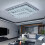 Living And Home 100W Double-Tier Rectangular Crystal LED Ceiling Light 2