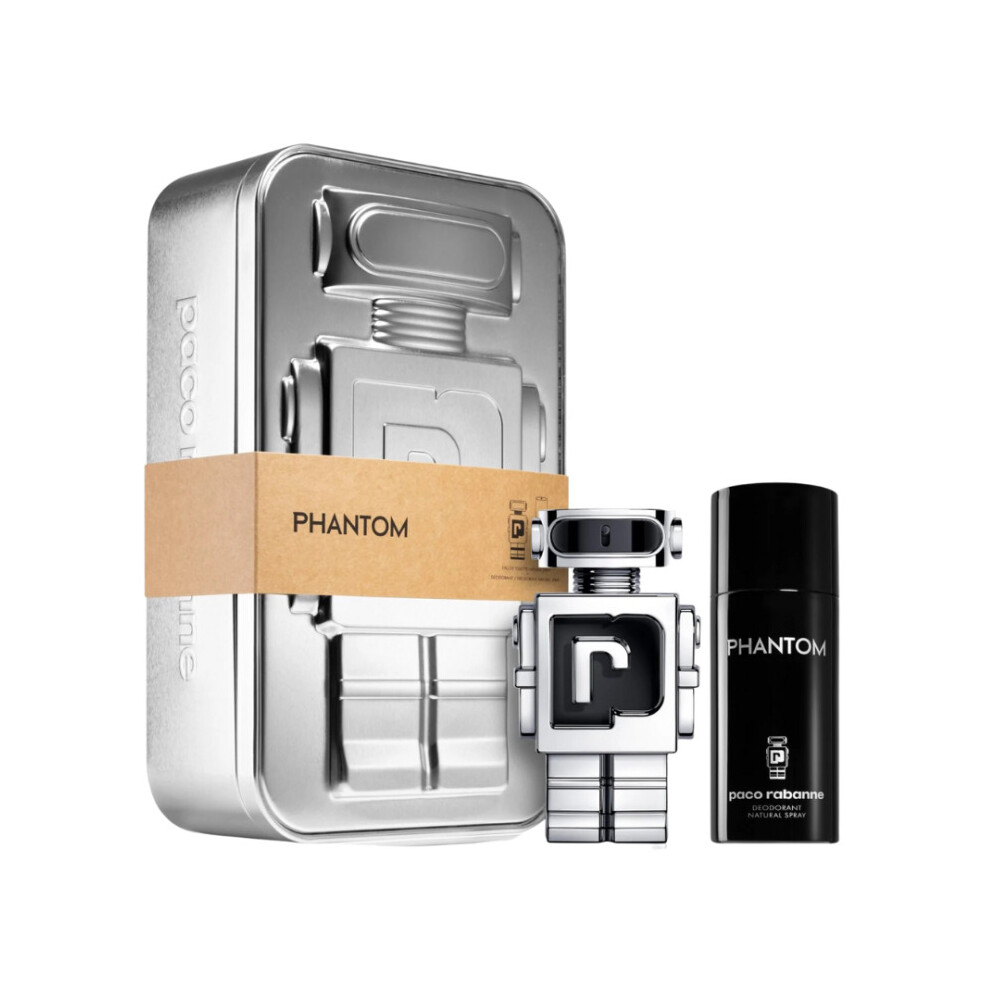 Paco Rabanne Phantom Gift Set 100Ml Edt Spray & 150Ml Deodorant Spray