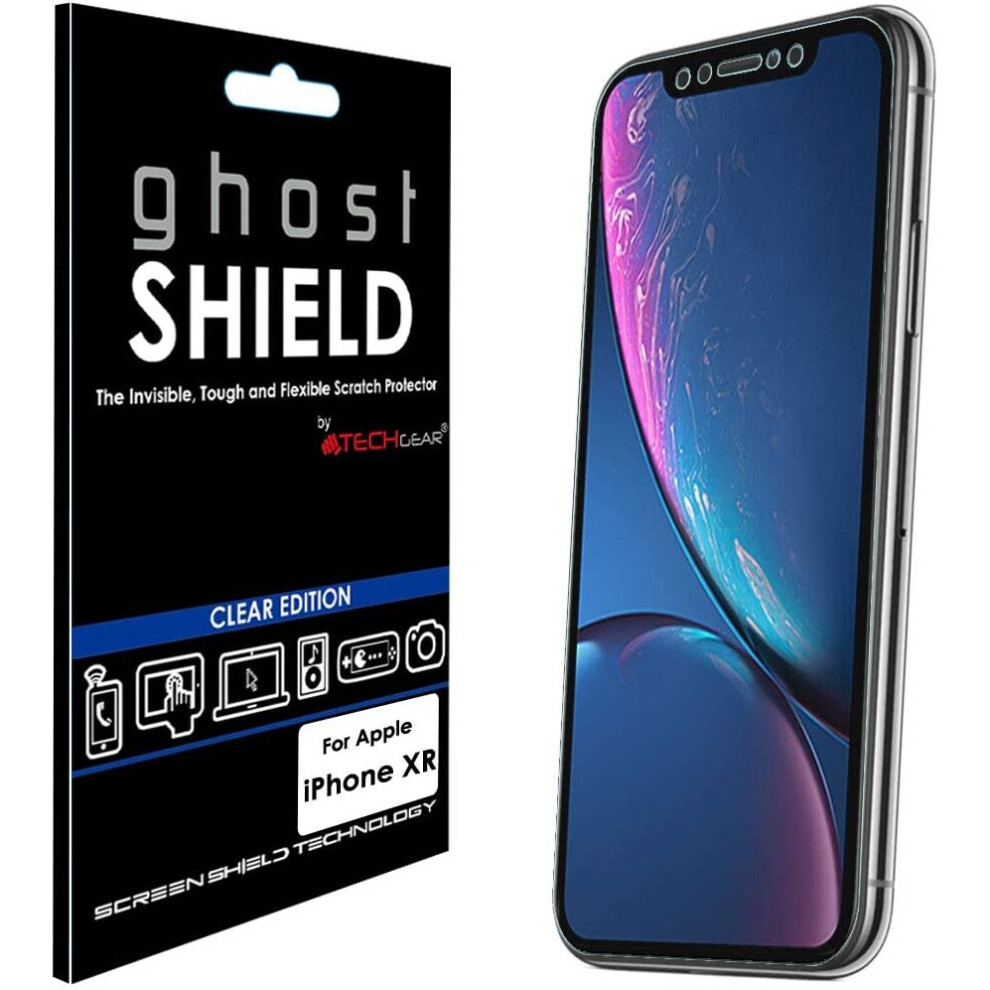 TECHGEAR Screen Protectors for iPhone 11, iPhone XR [ghostSHIELD Edition] Reinforced Flexible TPU Screen Protector with Full Screen Coverage