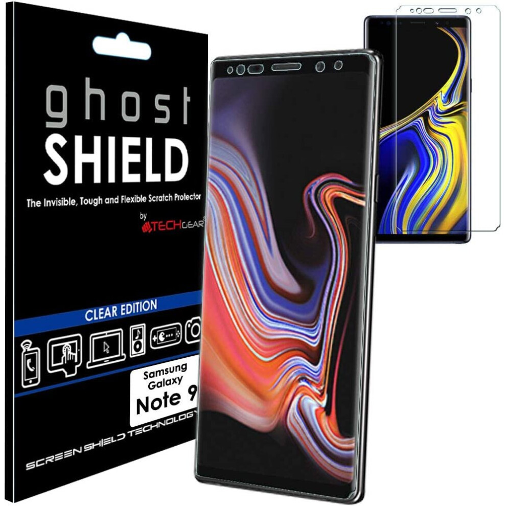 TECHGEAR Screen Protector to fit Samsung Galaxy Note 9 [ghostSHIELD Edition] TPU Screen Protector with Full Screen Coverage inc Curved Screen