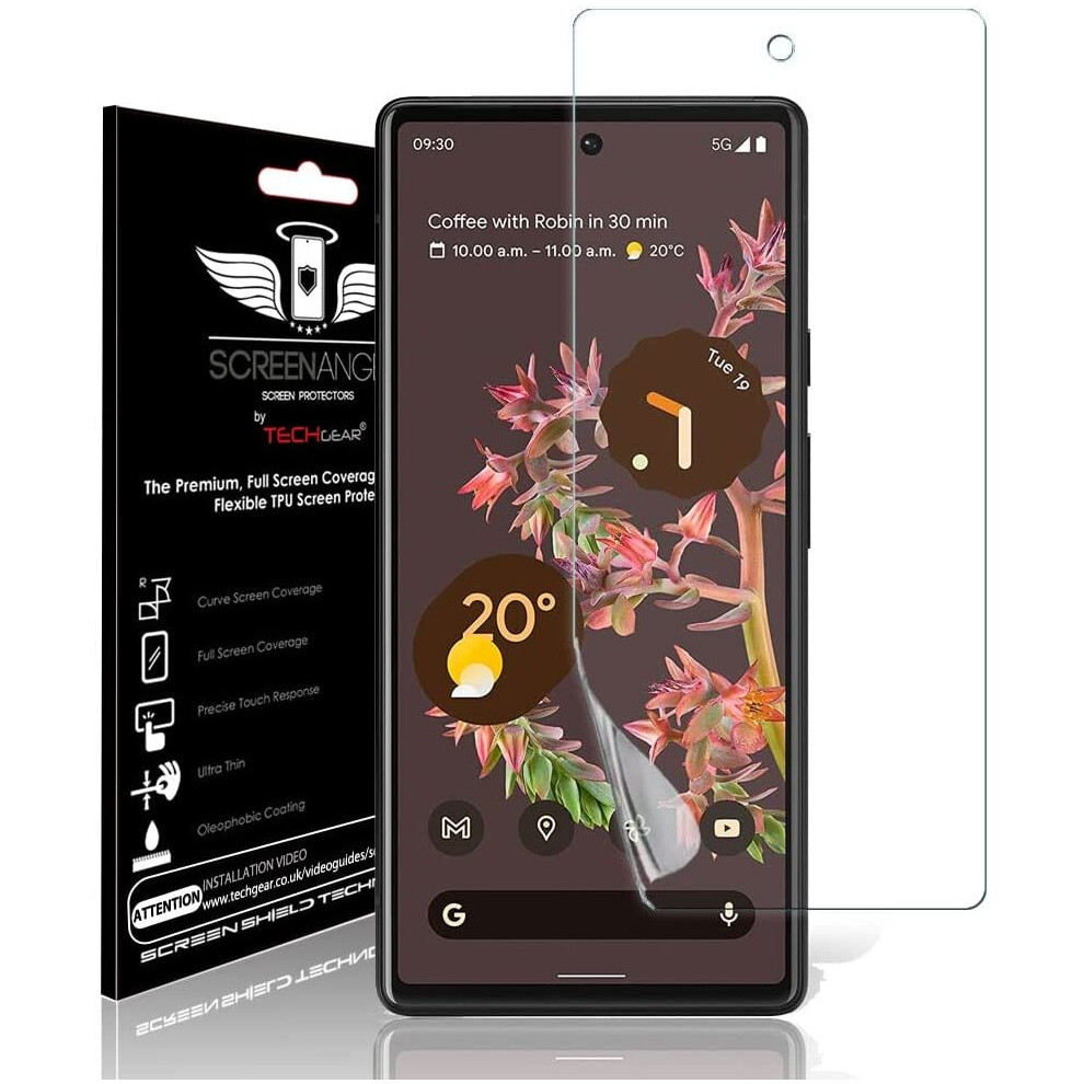 Techgear Screen Protector Fits Google Pixel 7 [Screen Angel Edition][Bubble Free] [Full Screen Coverage] Hd Clear Flexible Tpu Film