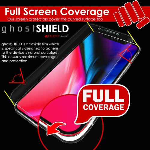 Techgear TECHGEAR Screen Protectors for iPhone 11, iPhone XR [ghostSHIELD Edition] Reinforced Flexible TPU Screen Protector with Full Screen Coverage 2