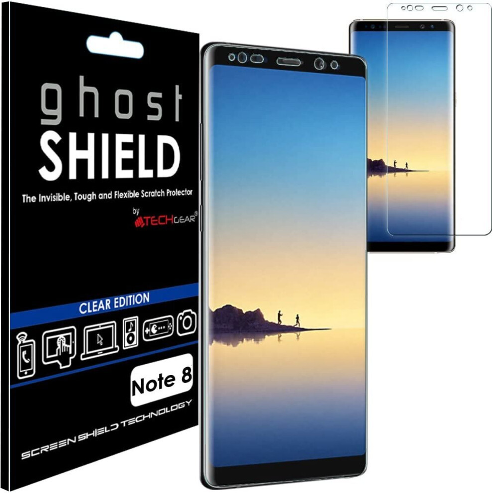 TECHGEAR Screen Protector to fit Samsung Galaxy Note 8 [ghostSHIELD Edition] TPU Screen Protector with Full Screen Coverage inc Curved Screen