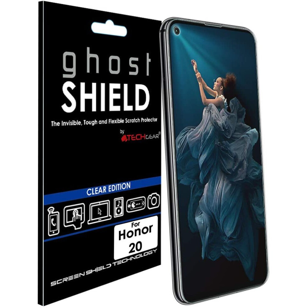 TECHGEAR [Pack of 2] Screen Protectors for Honor 20 and Huawei Nova 5T [ghostSHIELD Edition] Reinforced TPU film Screen Protector with FULL Screen