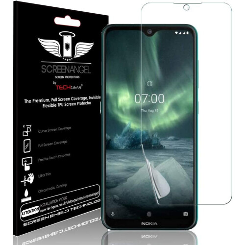 Techgear TECHGEAR Screen Protector fits Nokia 7.2 [Screen Angel Edition] [Case Friendly] [Bubble Free] [FULL Screen Coverage] TPU Film