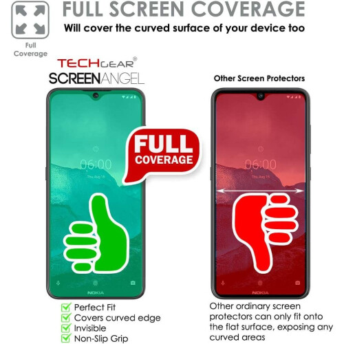 Techgear TECHGEAR Screen Protector fits Nokia 7.2 [Screen Angel Edition] [Case Friendly] [Bubble Free] [FULL Screen Coverage] TPU Film 1