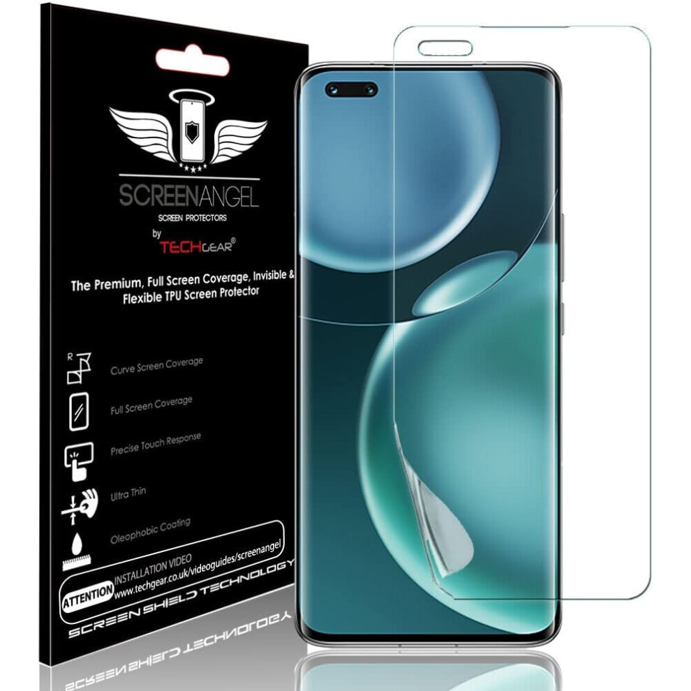 TECHGEAR Screen Protector fits Honor Magic 4 Pro 5G [Screen Angel Edition] [Bubble Free] [FULL Screen Coverage] HD Clear Flexible TPU Film