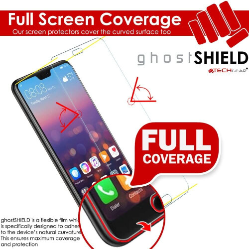 Techgear TECHGEAR Screen Protector to fit Huawei P20 Pro [ghostSHIELD Edition] Reinforced Flexible TPU Screen Protector with Full Screen Coverage 2