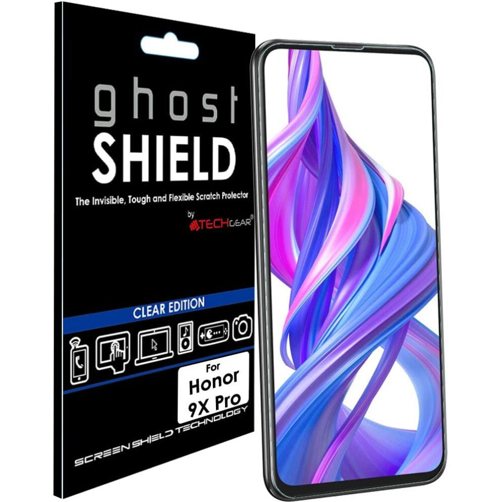 TECHGEAR Screen Protectors for Honor 9X Pro [ghostSHIELD Edition] Genuine Reinforced TPU film Screen Protector  with FULL Screen Coverage inc