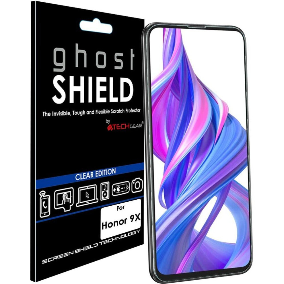 TECHGEAR Screen Protectors for Honor 9X [ghostSHIELD Edition] Genuine Reinforced TPU film Screen Protector  with FULL Screen Coverage inc