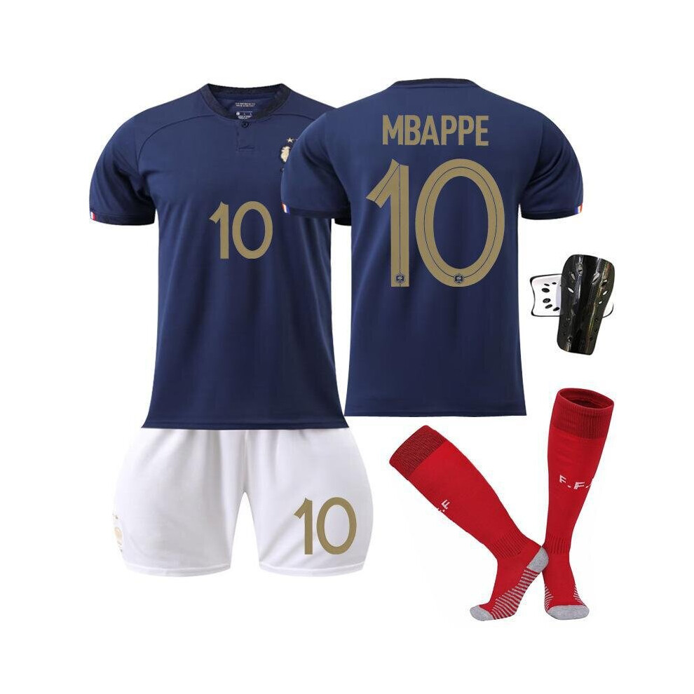 (26) 2022 World Cup France No. 10 Mbappe Children'S Football Jersey 