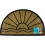JVL Comfort Halfmoon Coir Tuffscrape, 40x70cm, Sunset 1