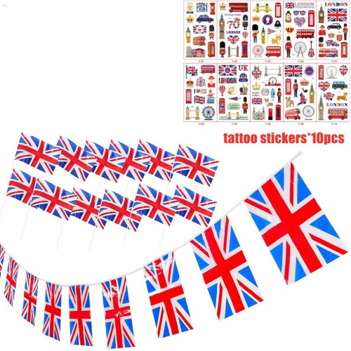 (43pcs Decorations Set) 2023  King Charles Coronation Bunting Decoration- British Decorations