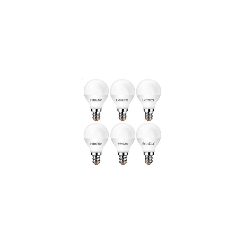 4W LED G45 Golf Ball Bulb E14, 6500K Daylight (Pack of 6)