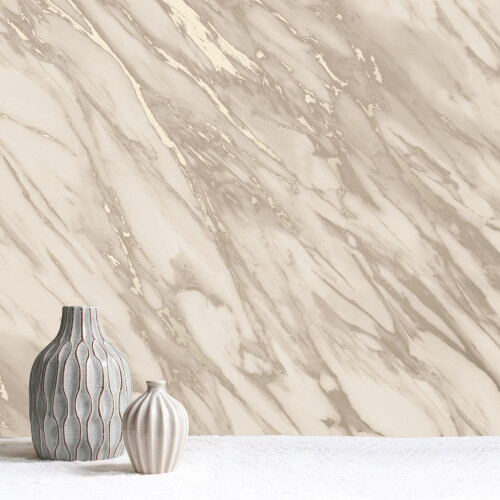 (Natural 284385) Rasch Realistic Marble Effect Metallic Wallpaper 2