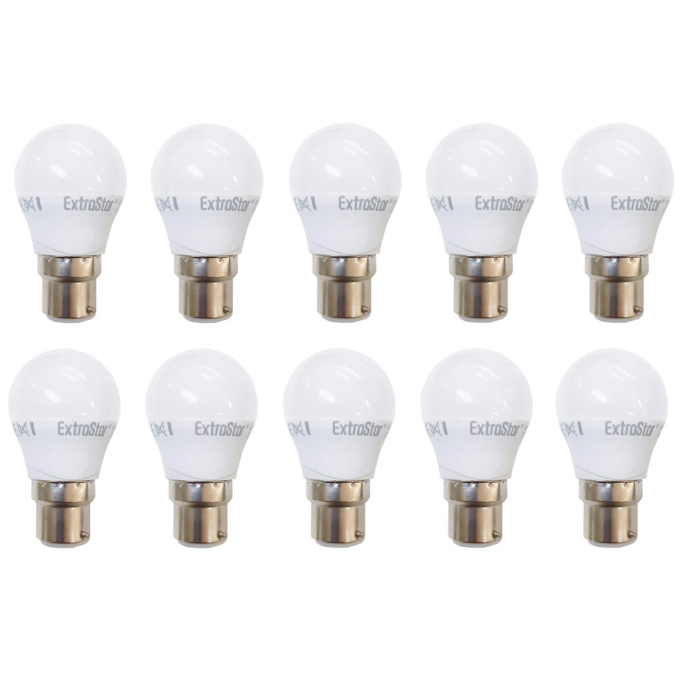 5W LED G45 Golf Ball Bulb B22 Natural light 4200K (Pack of 10)-image-OPC-PBF5XBB-NEW