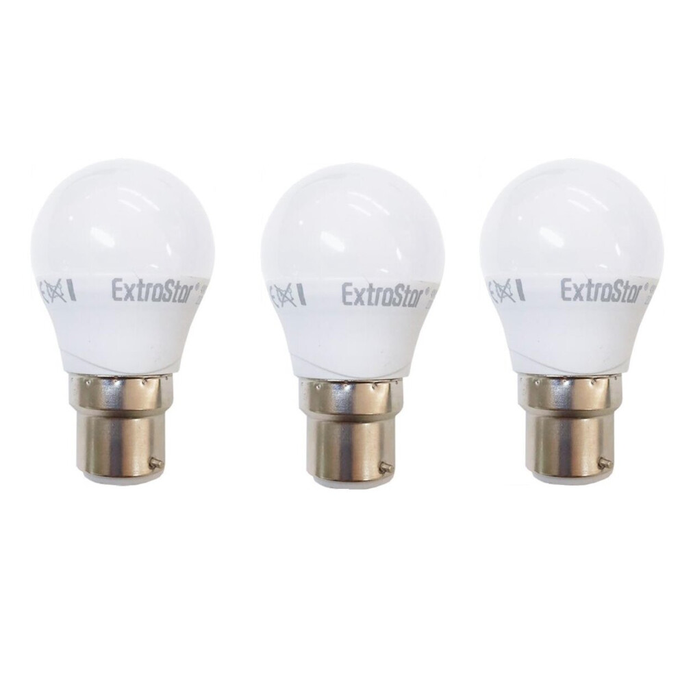 4W LED G45 Golf Ball Bulb B22 Daylight 6500K (Pack of 3)-image-OPC-PBF5X8Z-NEW