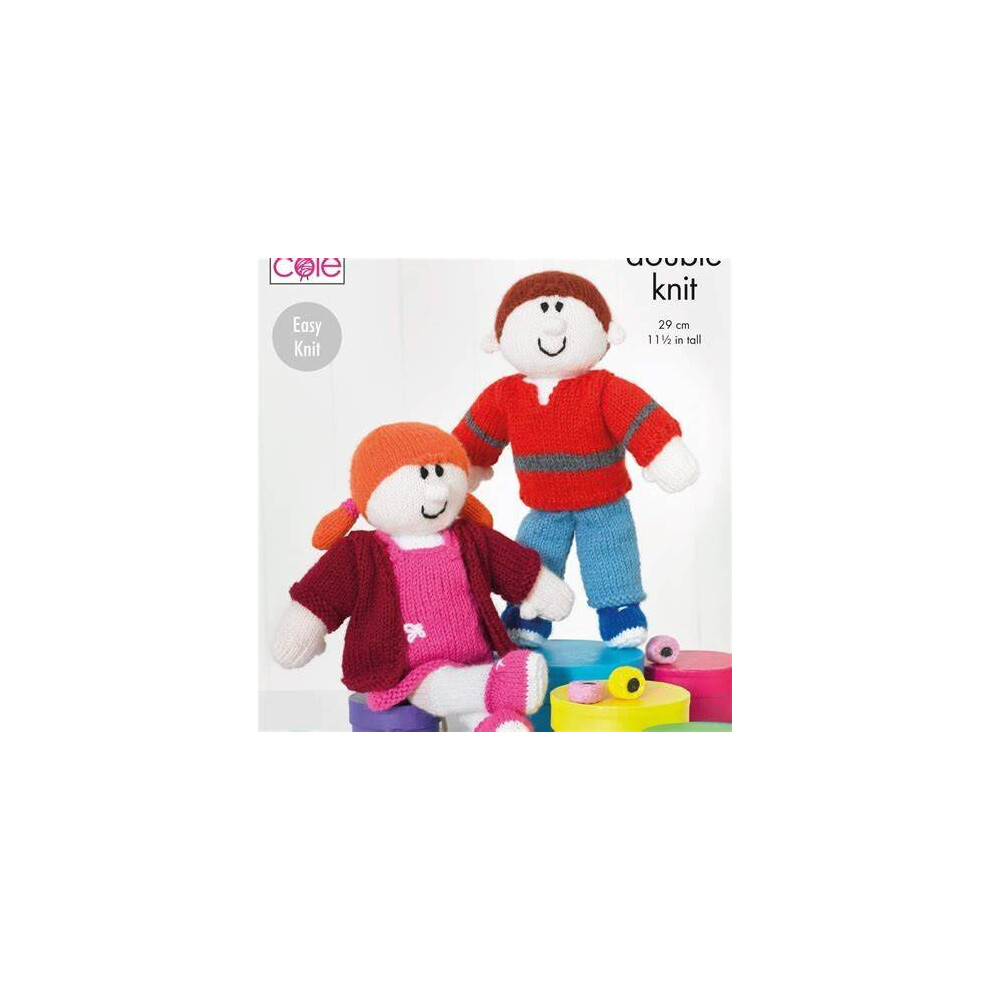 King Cole Boys Knitting Pattern 9141 Rag Dolls Small