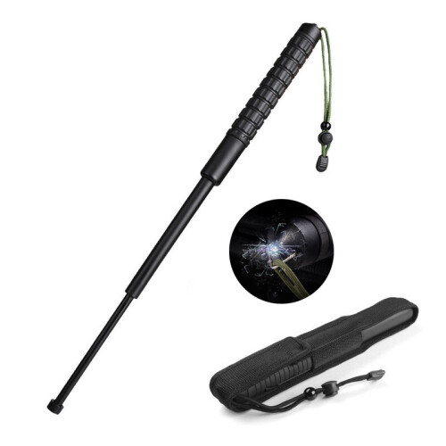 65cm Folding Walking Stick Telescopic Hiking Poles Self-Defence Stick ...