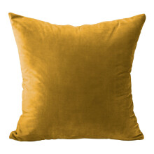(20 x 20 inches (50 x 50 cm), Mustard) Plush Velvet Soft Cushion Covers Throw Pillow Case
