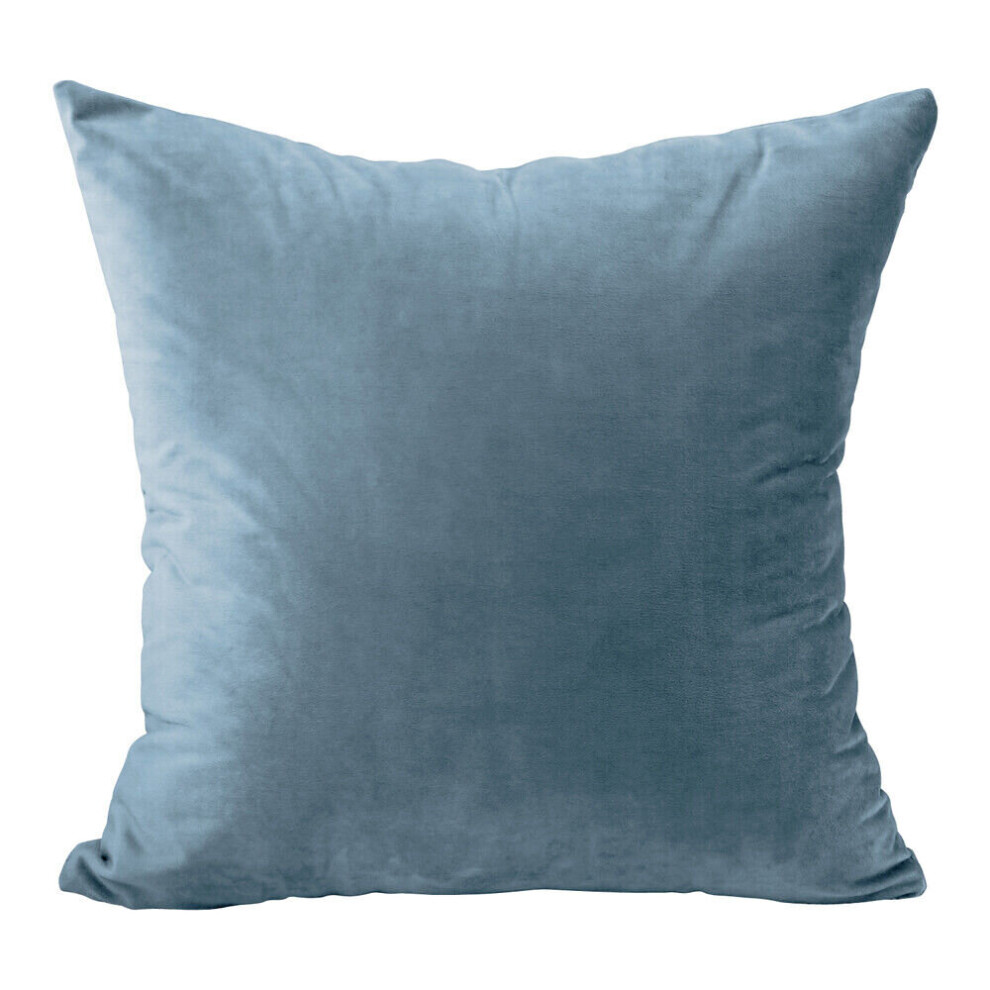 (22 x 22 inches (55 x 55 cm), Sky Blue) Plush Velvet Soft Cushion Covers Throw Pillow Case