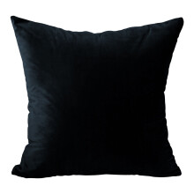(24 x 24 inches (60 x 60 cm), Black) Plush Velvet Soft Cushion Covers Throw Pillow Case