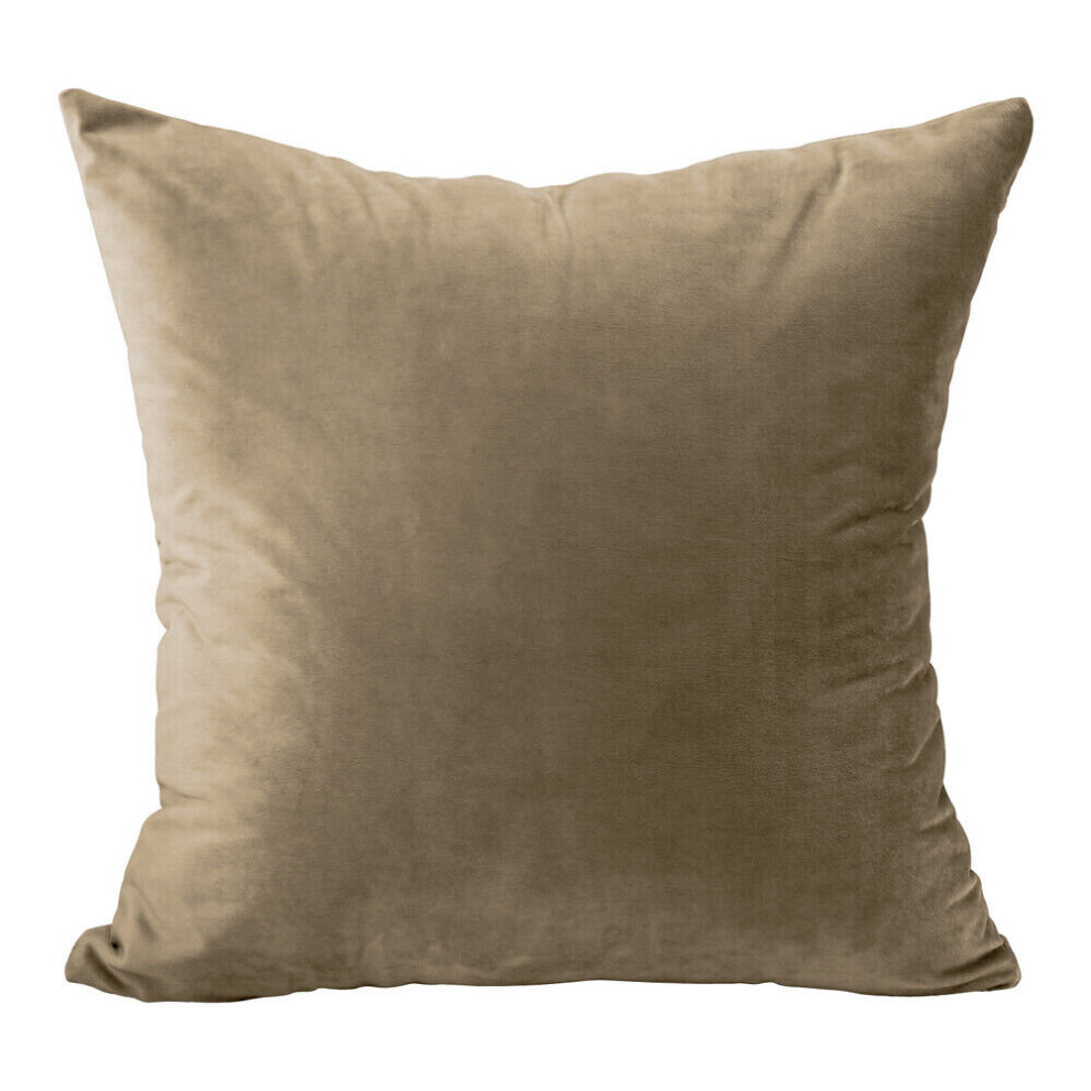 (24 x 24 inches (60 x 60 cm), Mink) Plush Velvet Soft Cushion Covers Throw Pillow Case