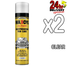 Hammerite 2x 450ml Aerosol WaxOyl Clear Spray Rust Proof Prevention Covering