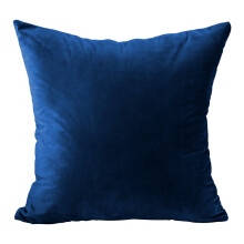 (24 x 24 inches (60 x 60 cm), Dark Blue) Plush Velvet Soft Cushion Covers Throw Pillow Case