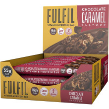 Fulfil Vitamin and Protein Bar (15 x 55 g Bars) Chocolate Caramel Flavour 20 g High Protein, 9 Vitamins, Low Sugar