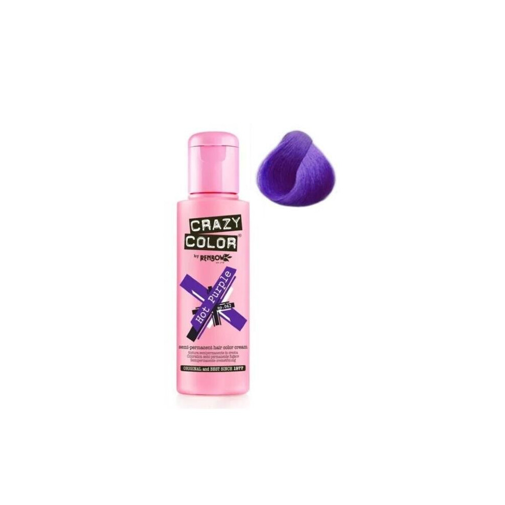Crazy Color Hair Dye 100ml - Hot Purple