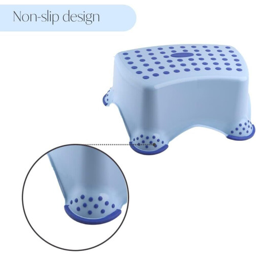 (BLUE STOOL) Kids Toilet Seat And Stool Unisex 2