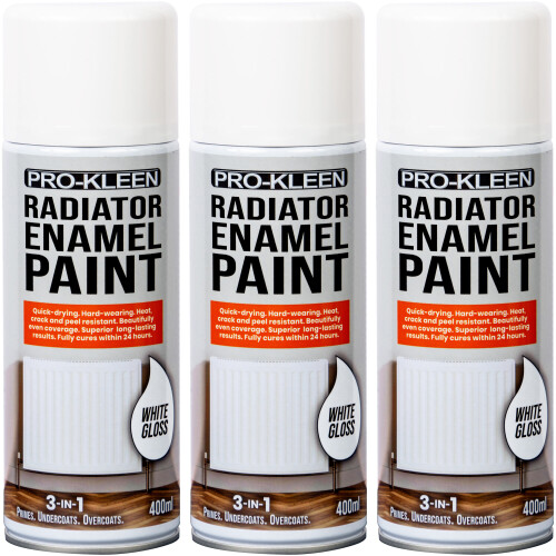 Pro-Kleen (White Gloss, Triple ) Pro-Kleen Enamel Radiator Paint