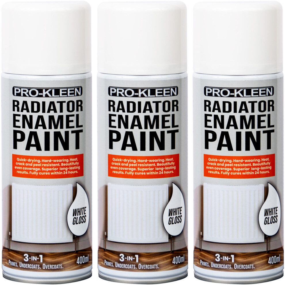 (White Gloss, Triple ) Pro-Kleen Enamel Radiator Paint