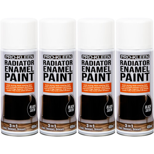 Pro-Kleen (Black Satin, Four) Pro-Kleen Enamel Radiator Paint