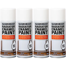 (White Gloss, Four) Pro-Kleen Enamel Radiator Paint