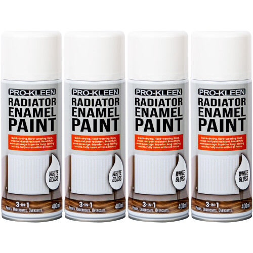 Pro-Kleen (White Gloss, Four) Pro-Kleen Enamel Radiator Paint