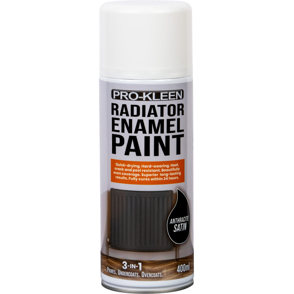 (Anthracite Satin , Single) Pro-Kleen Enamel Radiator Paint